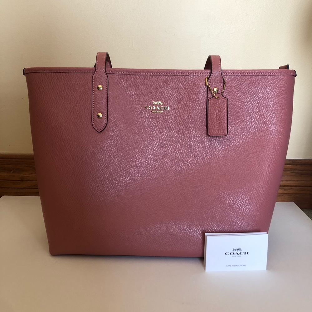 Pink Coach City Zip Tote